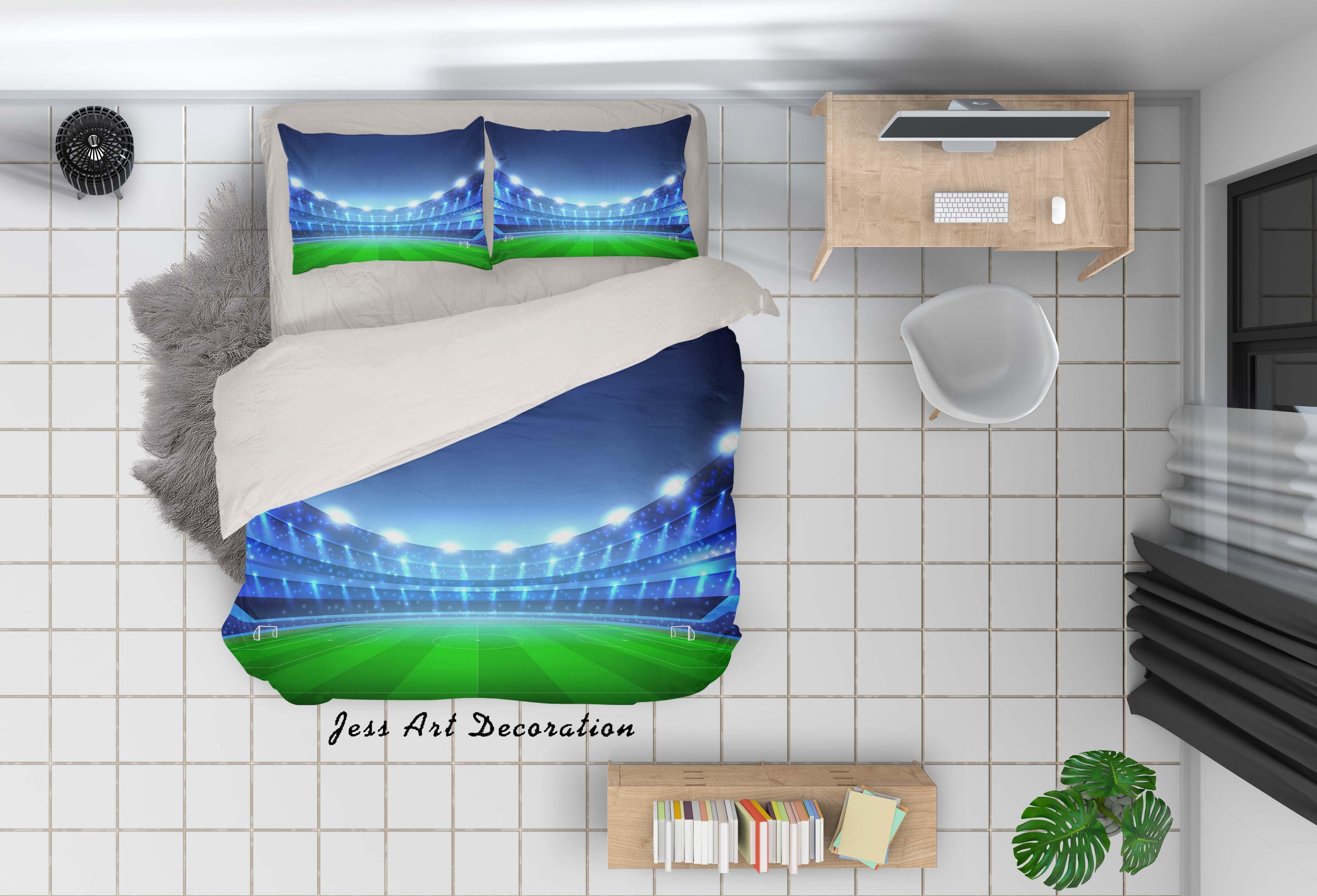 3D Stadium Quilt Cover Set Bedding Set Pillowcases 64- Jess Art Decoration