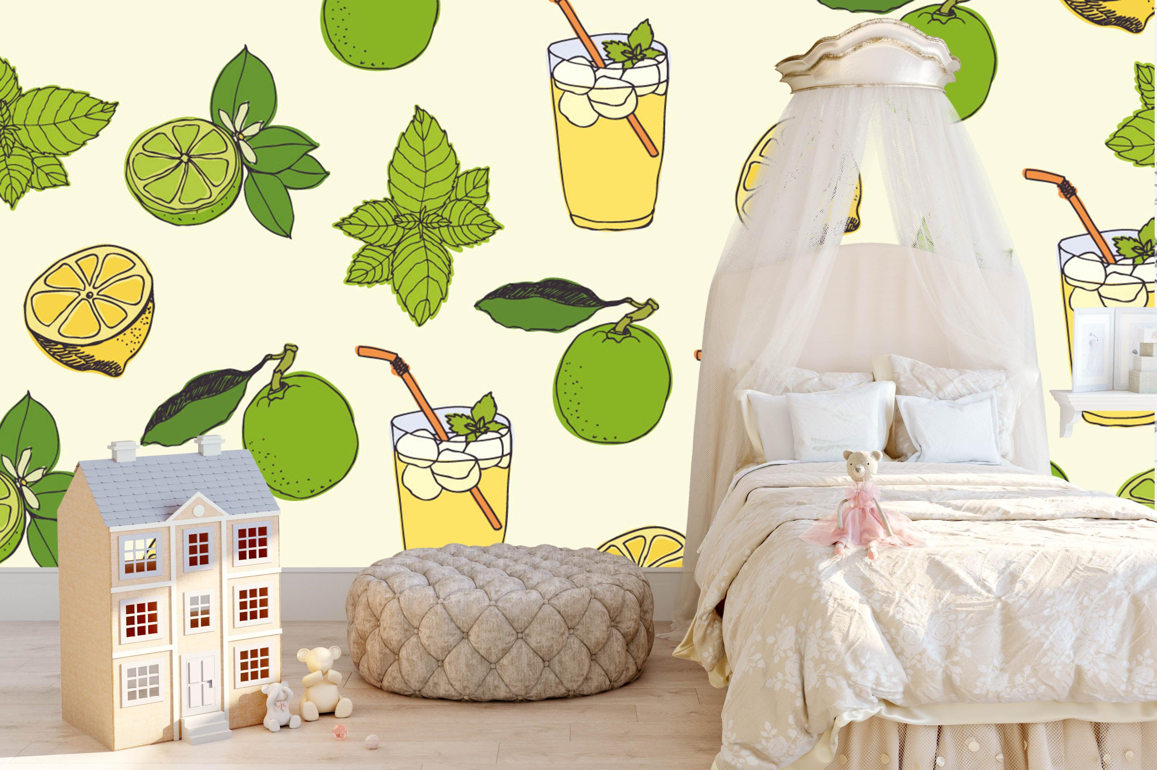 3D Lemon Juice Wall Mural Wallpaper 118- Jess Art Decoration