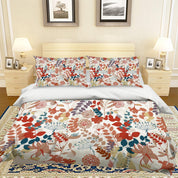 3D Yellow Floral Leaves Branch Quilt Cover Set Bedding Set Pillowcases 69- Jess Art Decoration