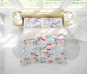 3D Color Postmark Quilt Cover Set Bedding Set Pillowcases 57- Jess Art Decoration