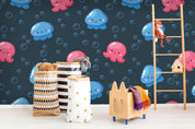 3D Jellyfish Octopus Bubble Wall Mural Wallpaper 22- Jess Art Decoration