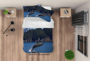 3D Forest Sea Whale Quilt Cover Set Bedding Set Duvet Cover Pillowcases 45- Jess Art Decoration