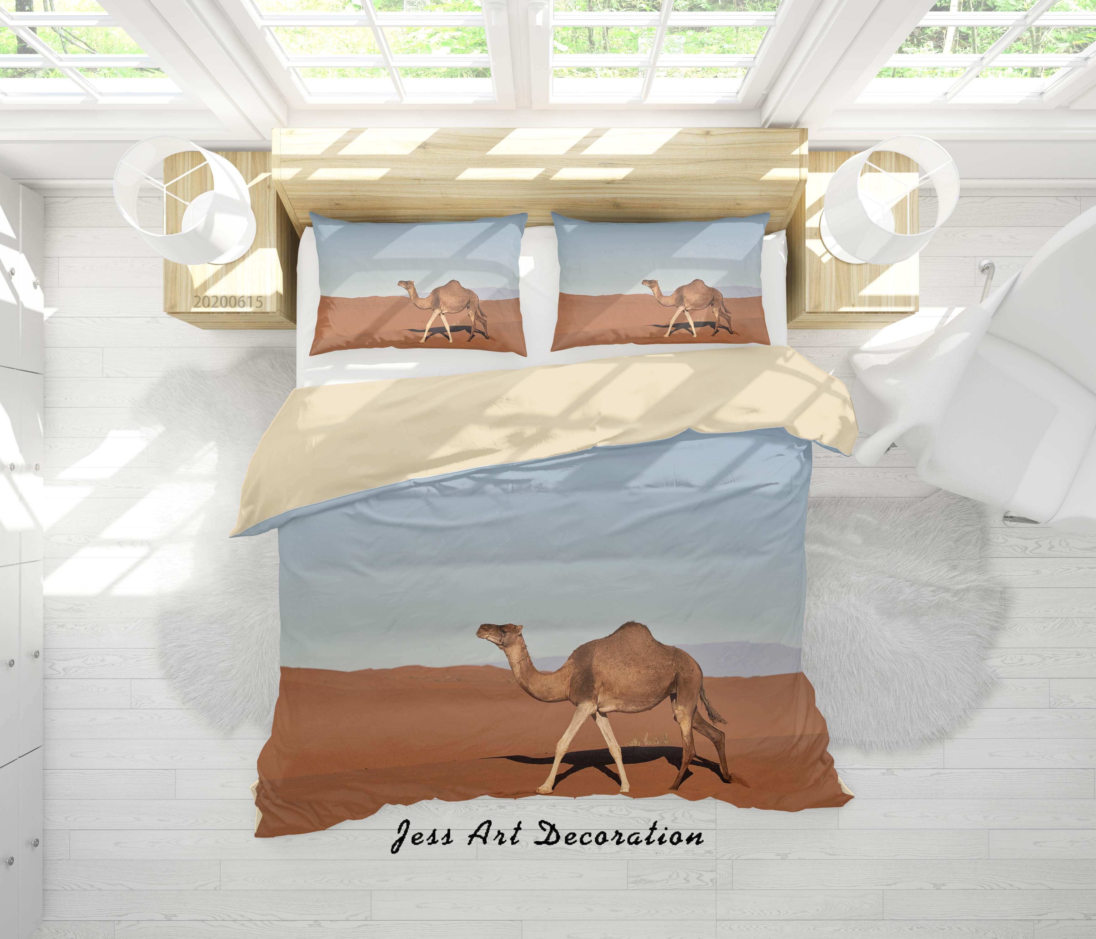 3D Camel Desert Quilt Cover Set Bedding Set Duvet Cover Pillowcases SF148- Jess Art Decoration