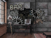 3D Abstract Industrial Style Gear Dashboard Wall Mural Wallpaper GD 2862- Jess Art Decoration