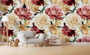 3D Watercolor Red Floral Wall Mural Wallpaper 67- Jess Art Decoration