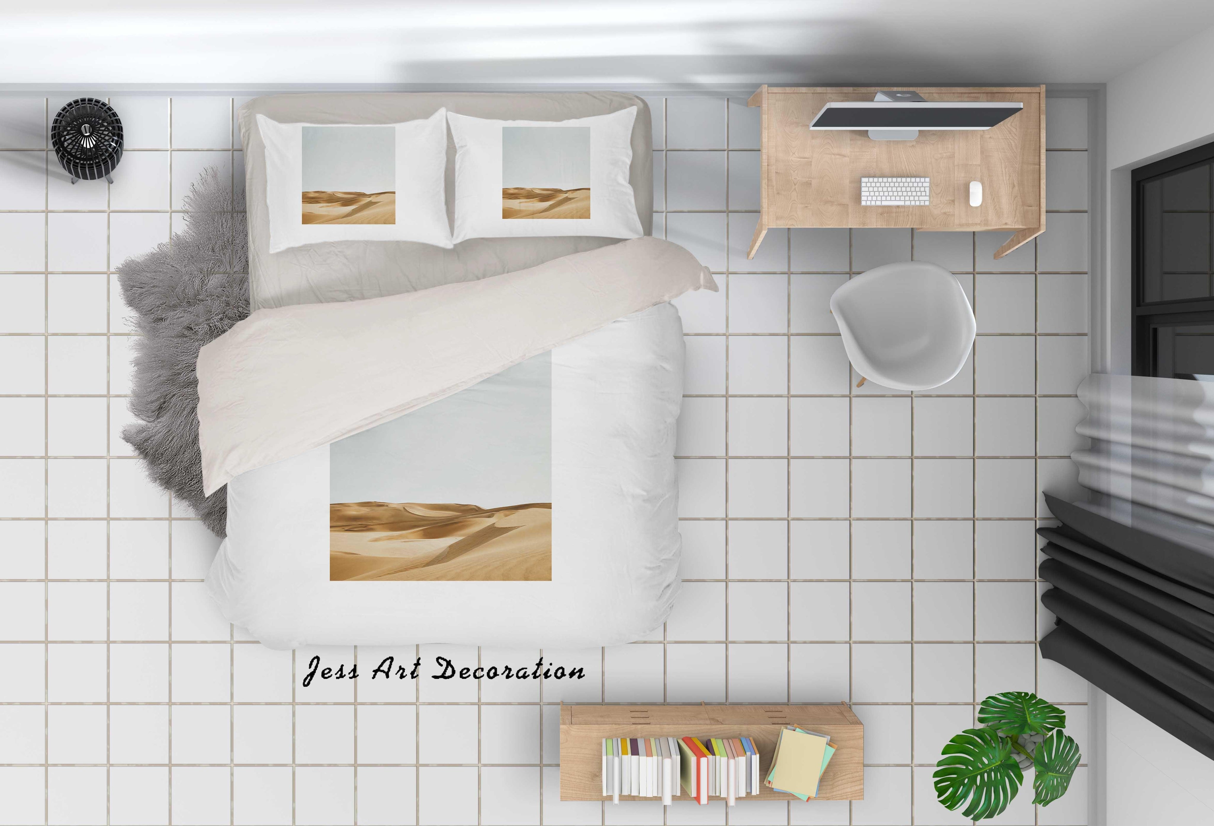 3D White Desert Quilt Cover Set Bedding Set Pillowcases 98- Jess Art Decoration