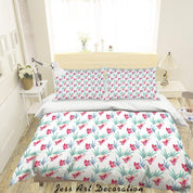 3D Colourful Plant Floral Leaves Pattern Quilt Cover Set Bedding Set Duvet Cover Pillowcases WJ 3841- Jess Art Decoration