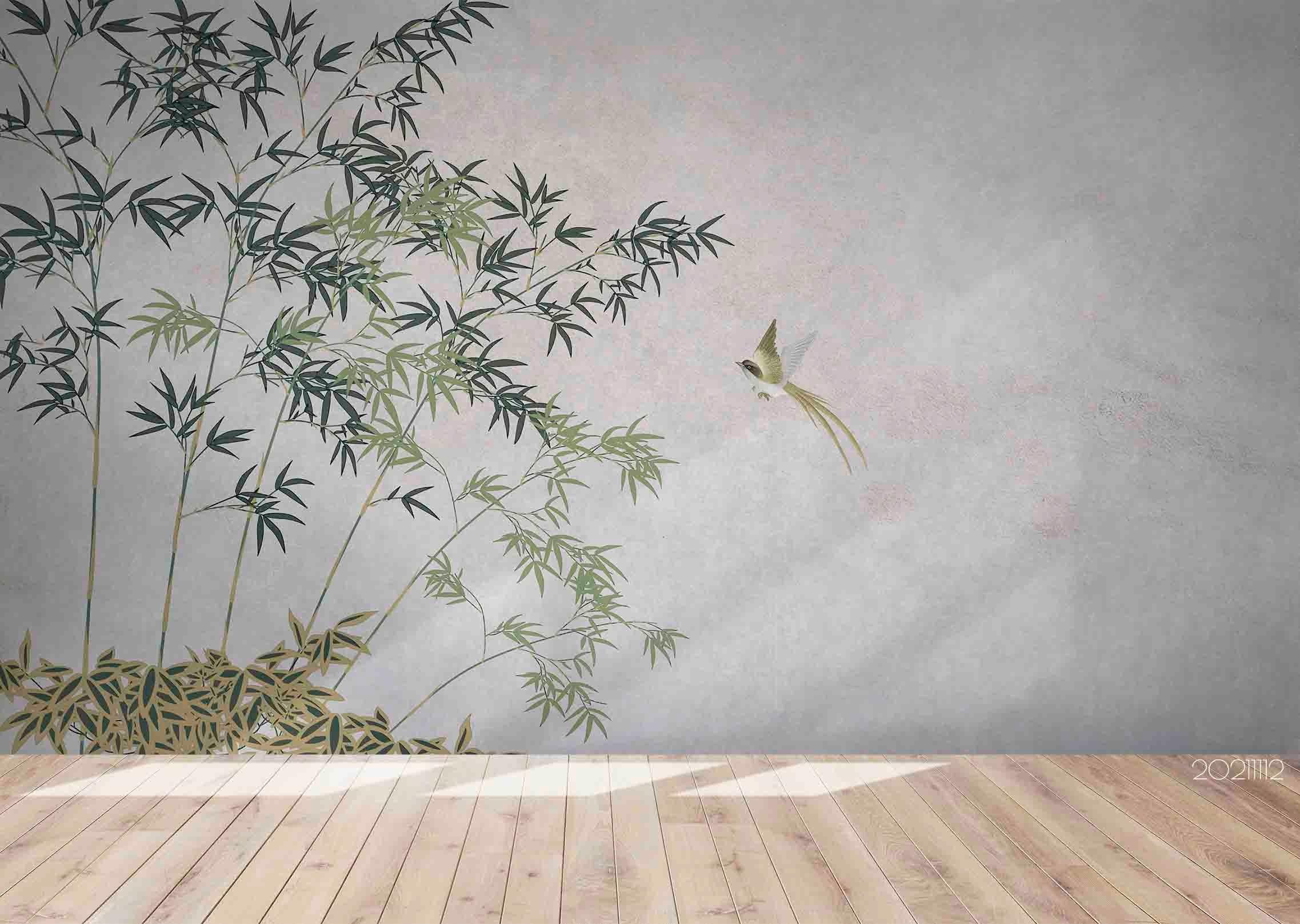 3D Hand Drawn Bamboo Magpie Wall Mural Wallpaper LQH 30- Jess Art Decoration