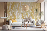 3D Geometric White Stripes Wall Mural Wallpaper GD 3095- Jess Art Decoration