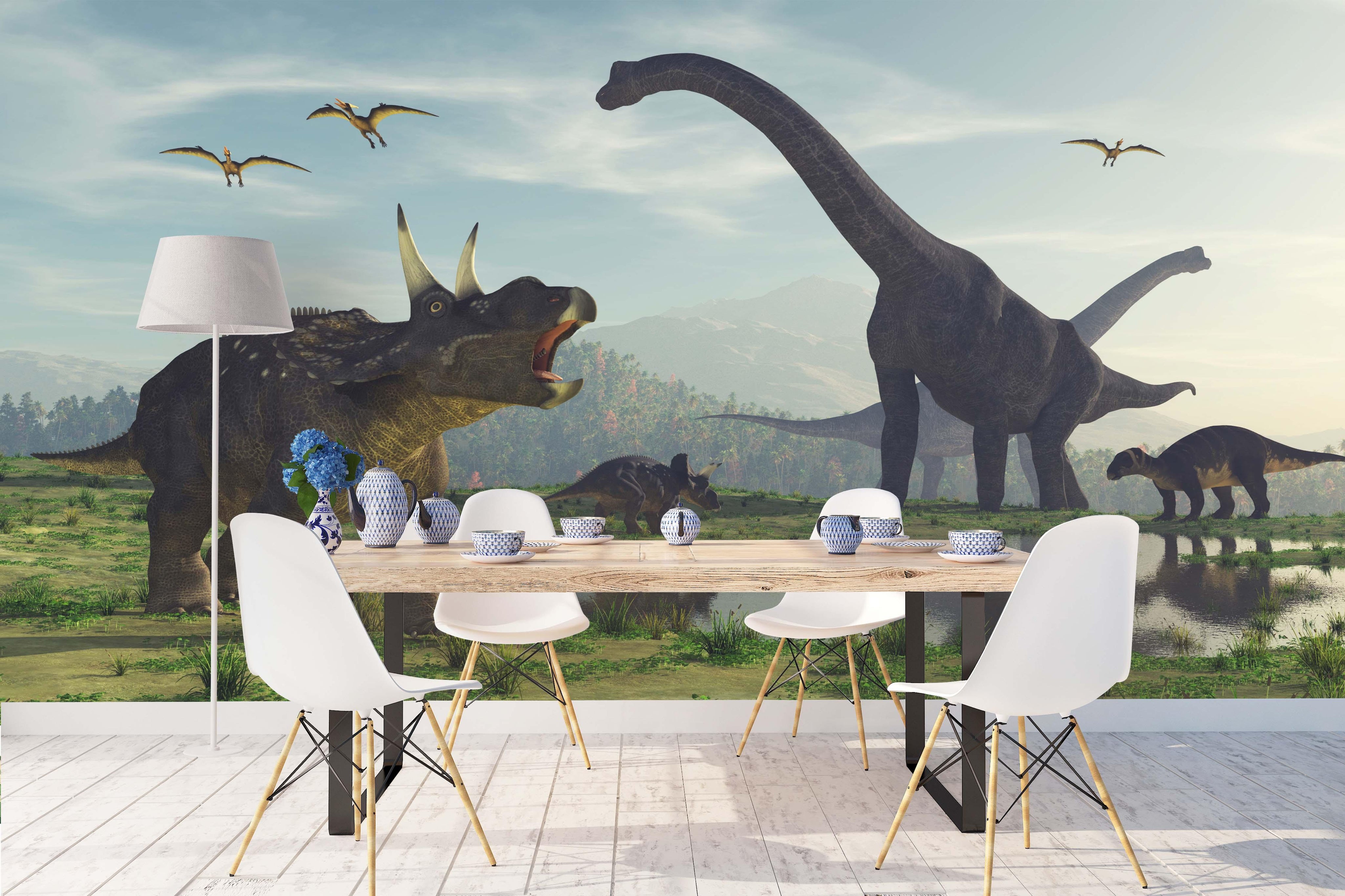 3D Dinosaur Sky Wall Mural Wallpaper 82- Jess Art Decoration