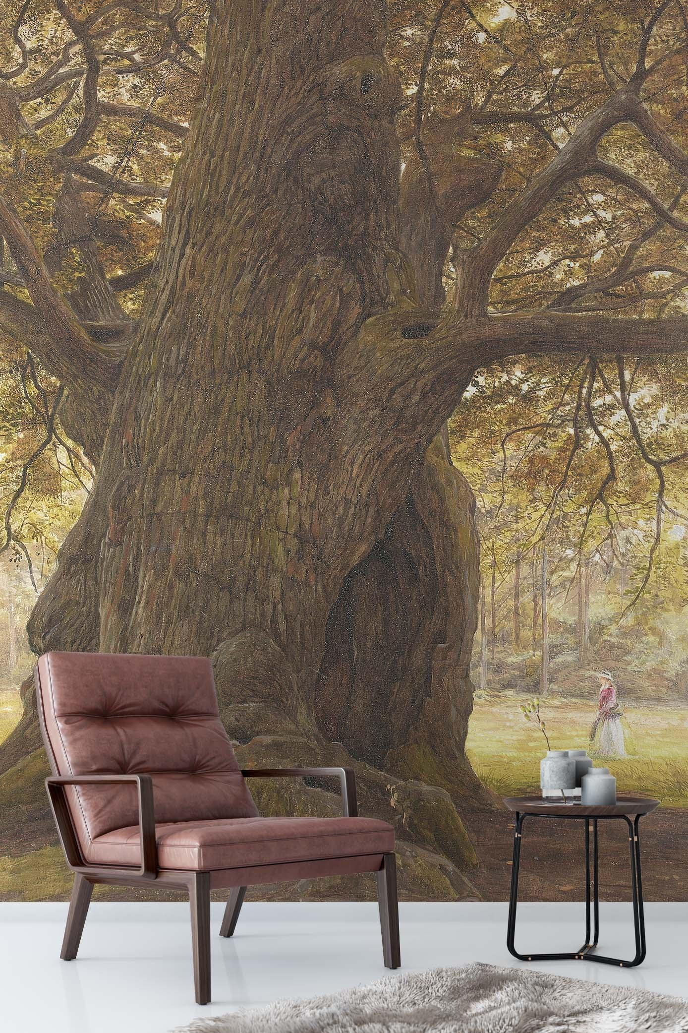 3D big tree oil painting wall mural wallpaper 89- Jess Art Decoration