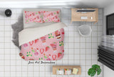 3D Pink Ice Cream Strawberry Quilt Cover Set Bedding Set Pillowcases 37- Jess Art Decoration