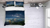 3D Starry Sky City Night View Quilt Cover Set Bedding Set Duvet Cover Pillowcases 19 LQH- Jess Art Decoration