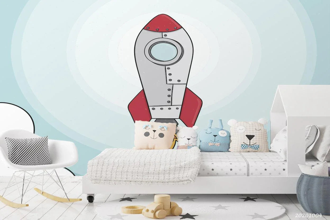 3D Cartoon Planet Astronaut Wall Mural Wallpaper WJ 3434- Jess Art Decoration