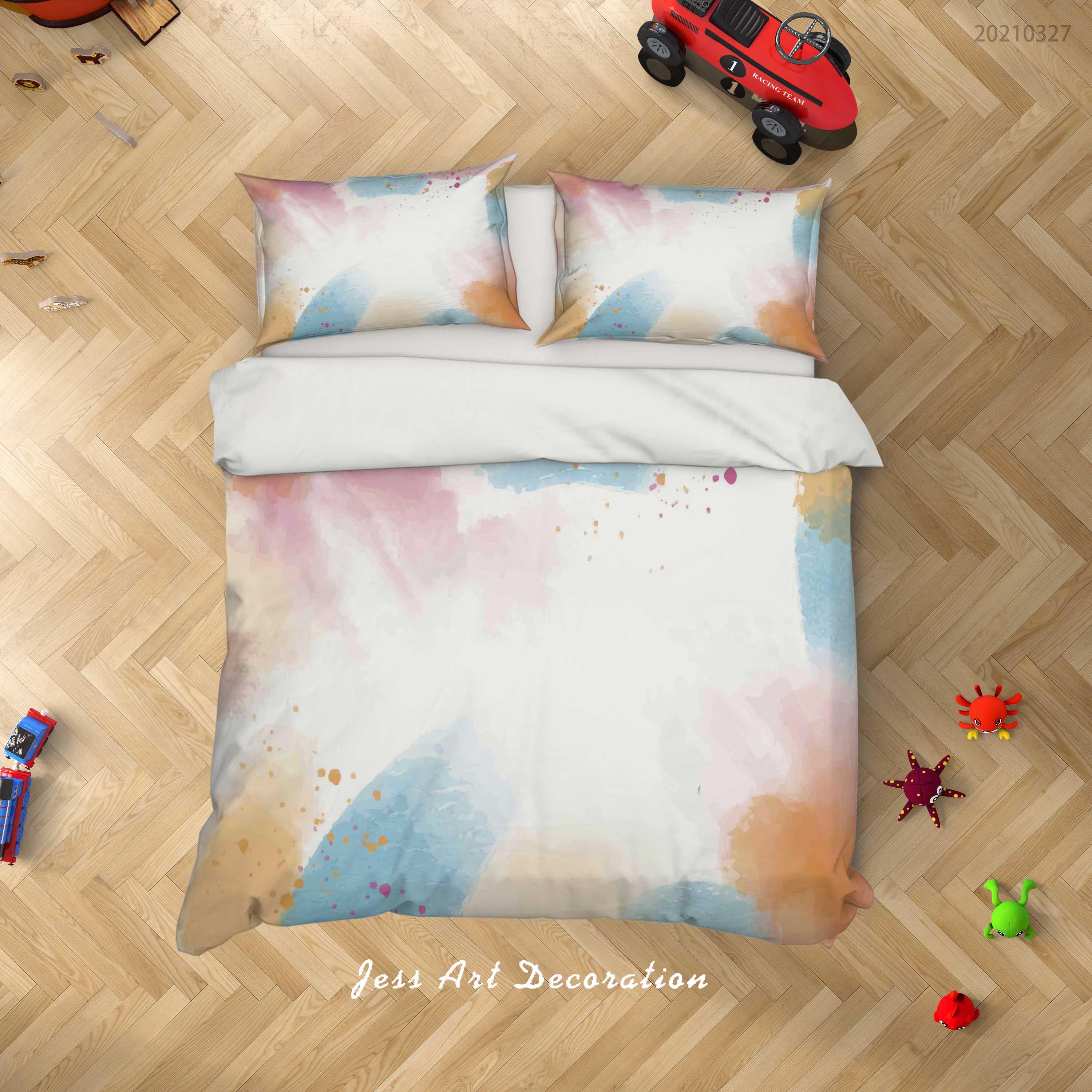 3D Watercolor Color Quilt Cover Set Bedding Set Duvet Cover Pillowcases 69- Jess Art Decoration