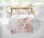 3D Pink Marble Texture Quilt Cover Set Bedding Set Duvet Cover Pillowcases 59- Jess Art Decoration