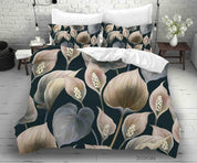 3D Hand Drawn Calla Lily Floral Quilt Cover Set Bedding Set Duvet Cover Pillowcases 97 LQH- Jess Art Decoration