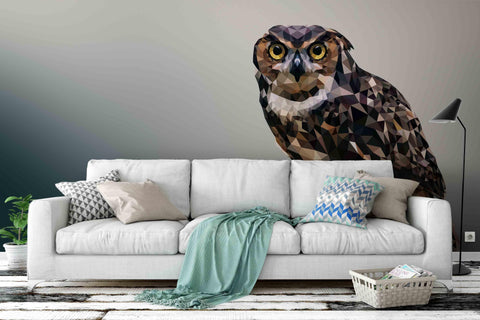 3D Owl Grey Wall Mural Wallpaper 78- Jess Art Decoration