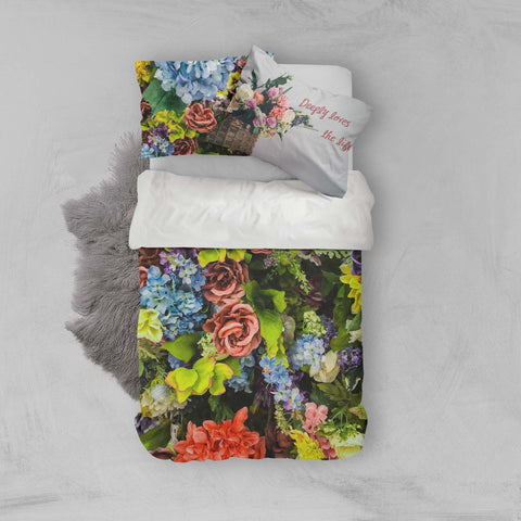 3D Colorful Floral Quilt Cover Set Bedding Set Pillowcases 85- Jess Art Decoration