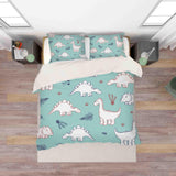 3D Dinosaur Pattern Green Quilt Cover Set Bedding Set Pillowcases 32- Jess Art Decoration