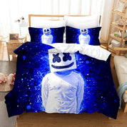 3D Blue Marshmello Doctom Quilt Cover Set Bedding Set Pillowcases 13- Jess Art Decoration