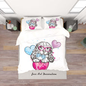 3D Dog Balloon Love Quilt Cover Set Bedding Set Duvet Cover Pillowcases SF157- Jess Art Decoration