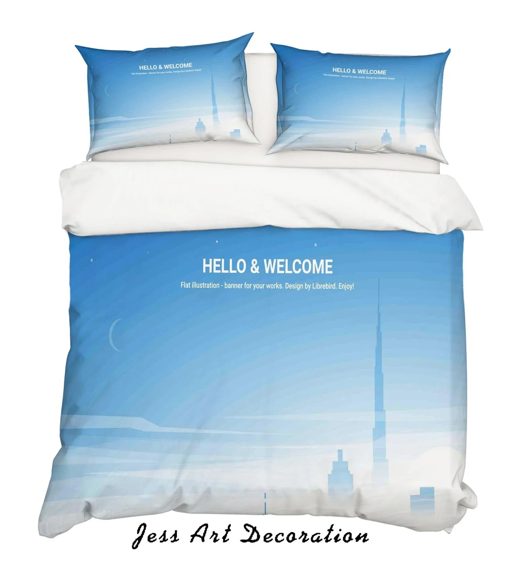 3D Color Cartoon City Building Quilt Cover Set Bedding Set Pillowcasesn 14- Jess Art Decoration