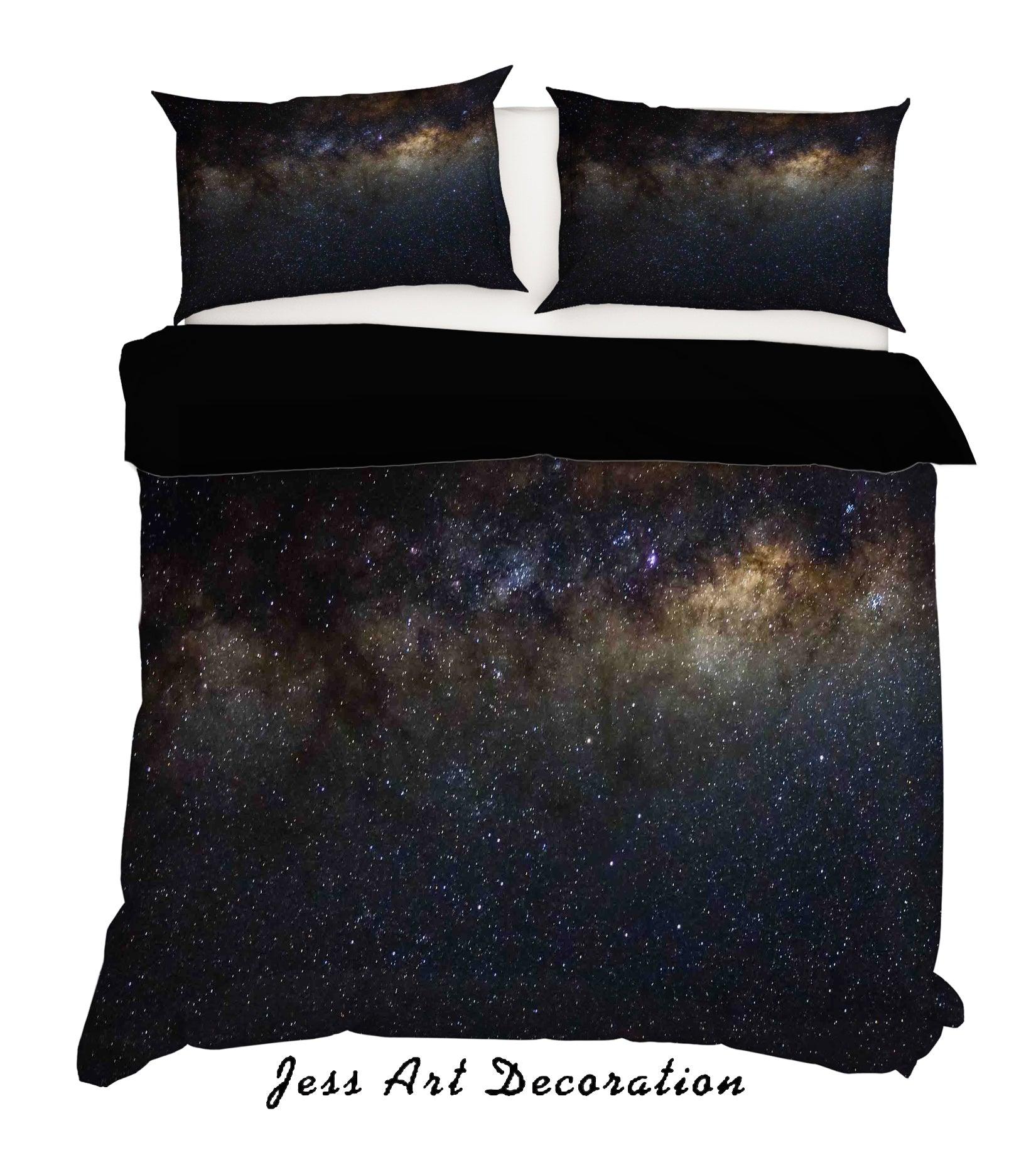 3D Starry Sky Universe Space Quilt Cover Set Bedding Set Duvet Cover Pillowcases SF125- Jess Art Decoration