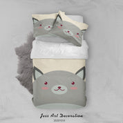 3D Cartoon Cute Animal Dog Quilt Cover Set Bedding Set Duvet Cover Pillowcases WJ 9550- Jess Art Decoration