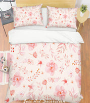 3D Pink Flowers Quilt Cover Set Bedding Set Pillowcases 240- Jess Art Decoration