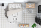 3D White Sun Quilt Cover Set Bedding Set Pillowcases 63- Jess Art Decoration