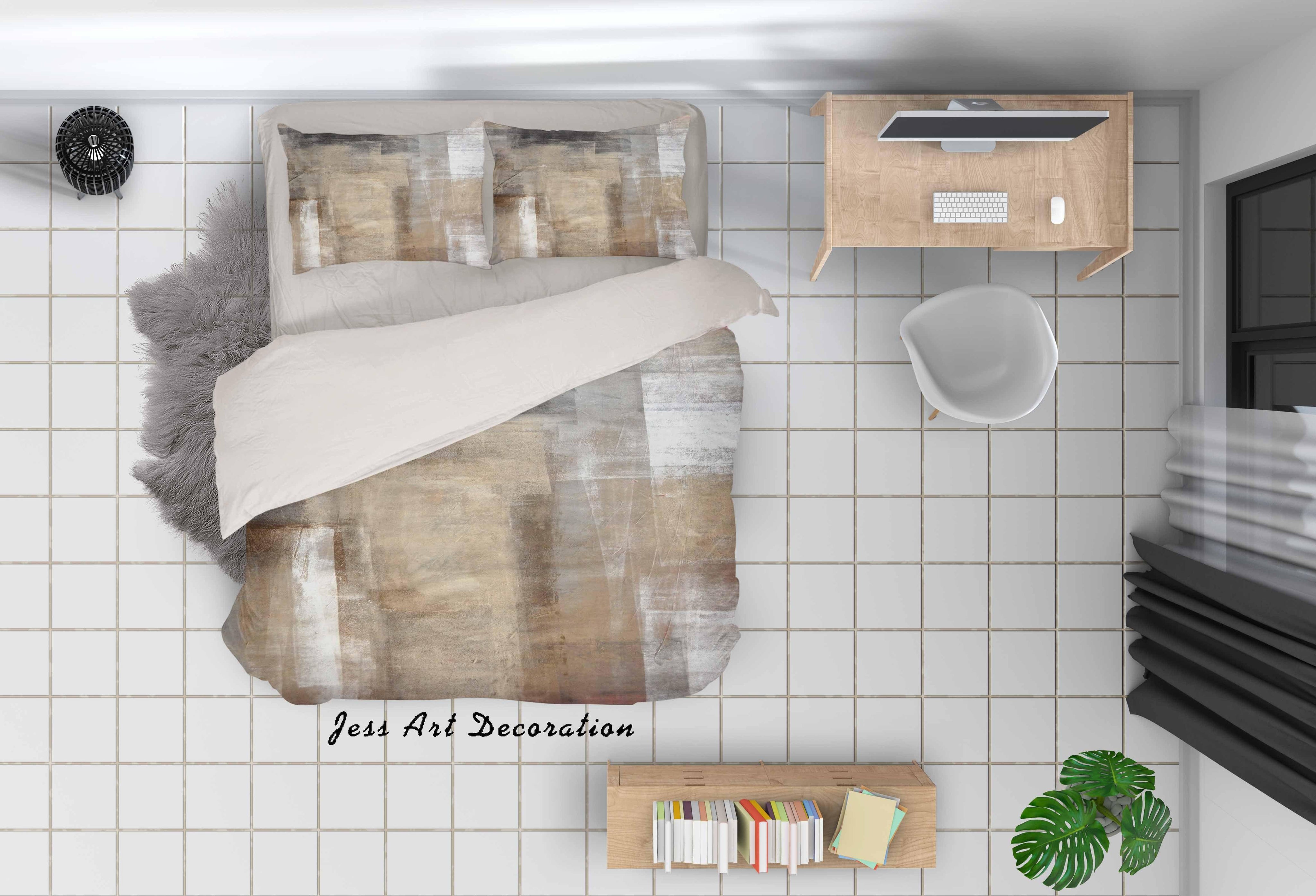 3D Abstract Light Color Oil Painting Quilt Cover Set Bedding Set Pillowcasesn 74- Jess Art Decoration