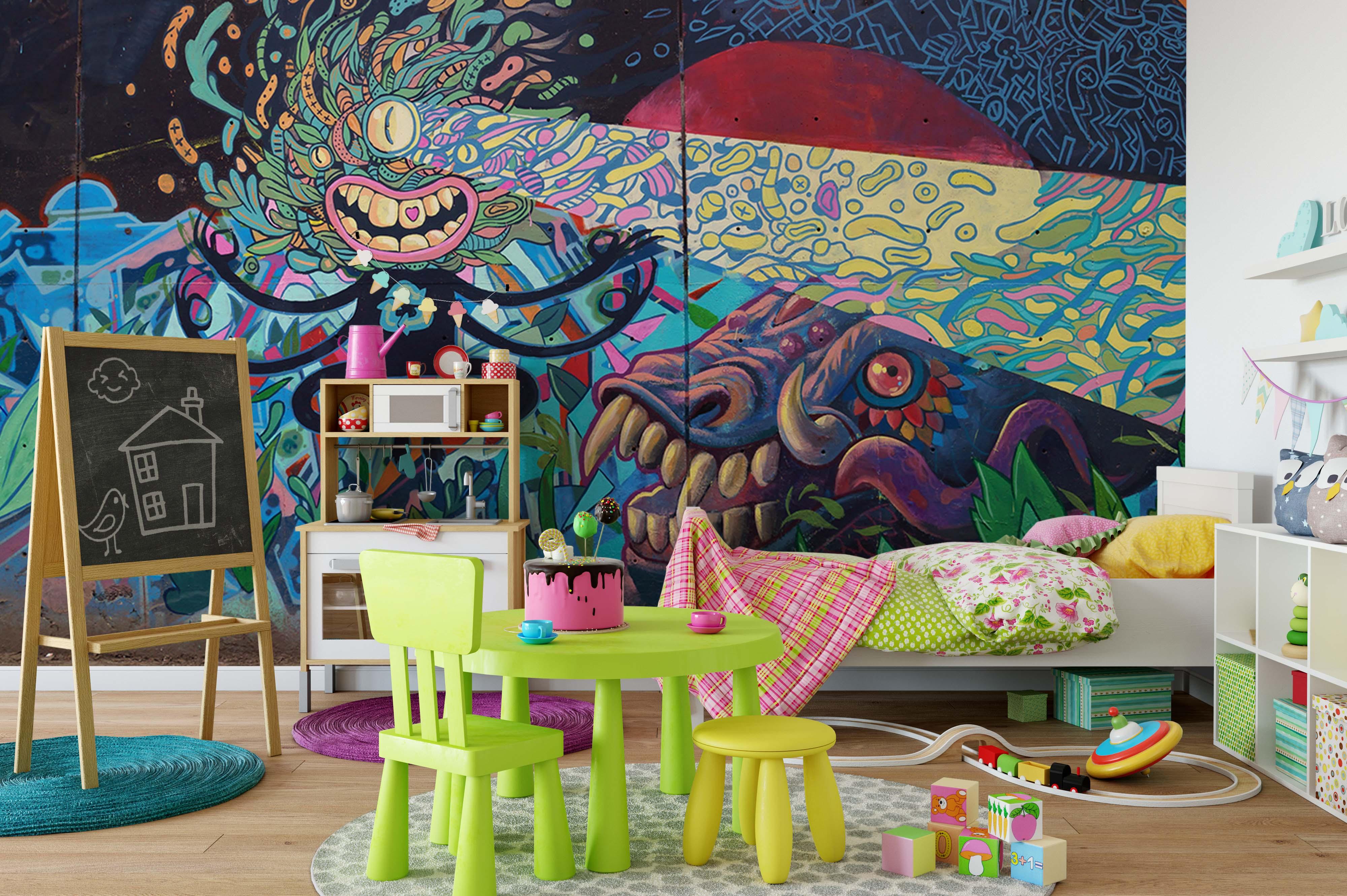 3D Abstract Seabed Monster Wall Mural Wallpaper 299- Jess Art Decoration