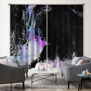 3D Abstract Black Marble Texture Curtains and Drapes LQH 522- Jess Art Decoration