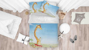 3D Cartoon Giraffe Quilt Cover Set Bedding Set Duvet Cover Pillowcases SF072- Jess Art Decoration