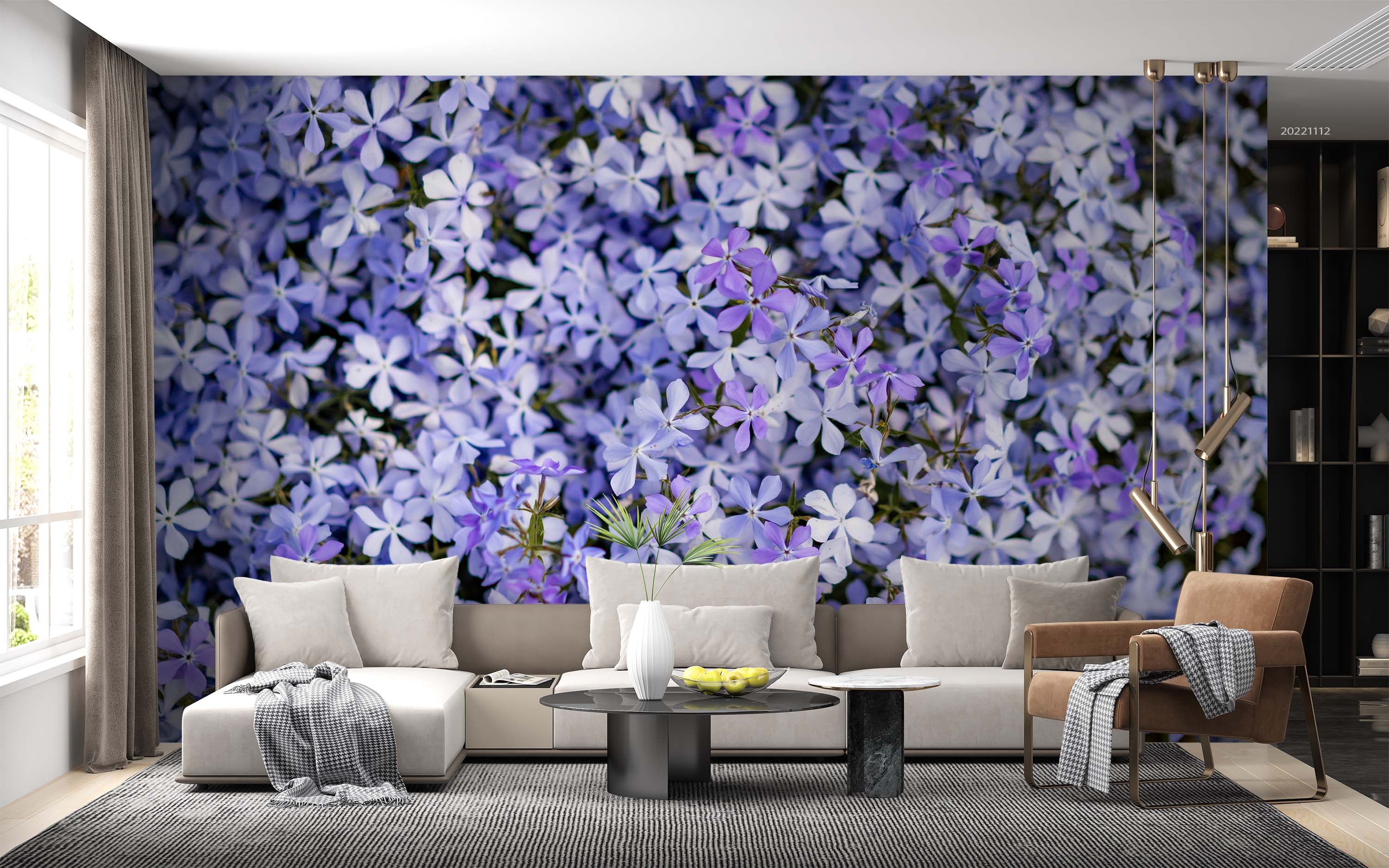 3D Vintage Purple Lilac Flowers Wall Mural Wallpaper GD 2302- Jess Art Decoration
