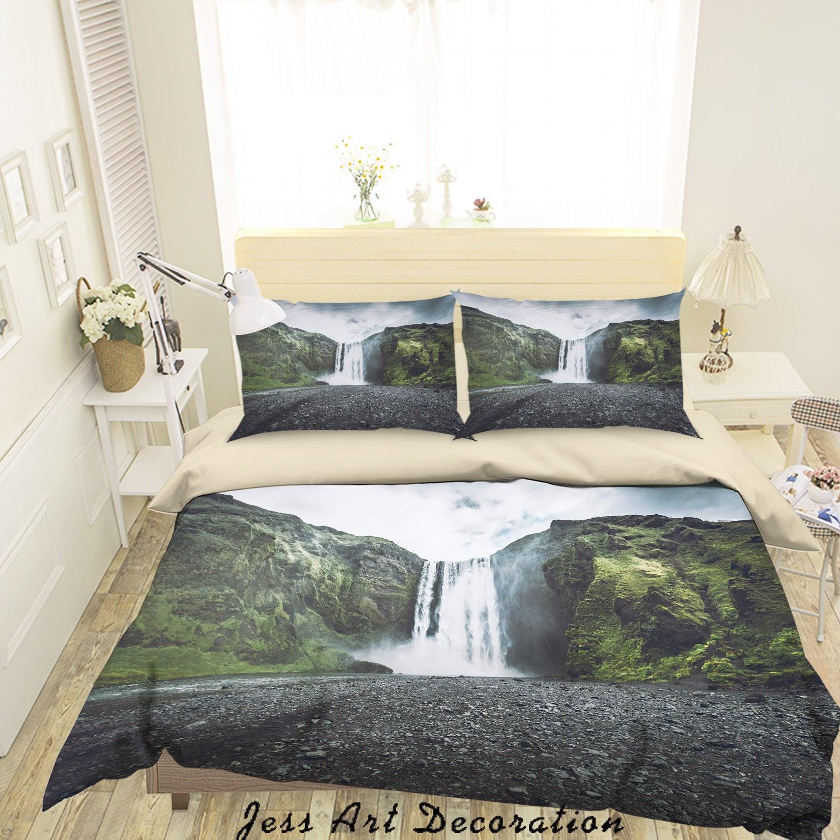 3D Waterfall Quilt Cover Set Bedding Set Duvet Cover Pillowcases SF34- Jess Art Decoration