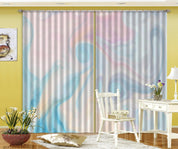3D Watercolor Marble Texture Curtains and Drapes LQH 429- Jess Art Decoration