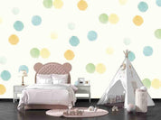 3D Hand Draw Bubble Yellow Blue Green Wall Mural Wallpaper SWW1141- Jess Art Decoration