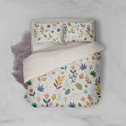 3D White Floral Leaves Branch Quilt Cover Set Bedding Set Pillowcases 10- Jess Art Decoration