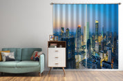 3D Blue Sky City Building Curtains and Drapes LQH 404- Jess Art Decoration