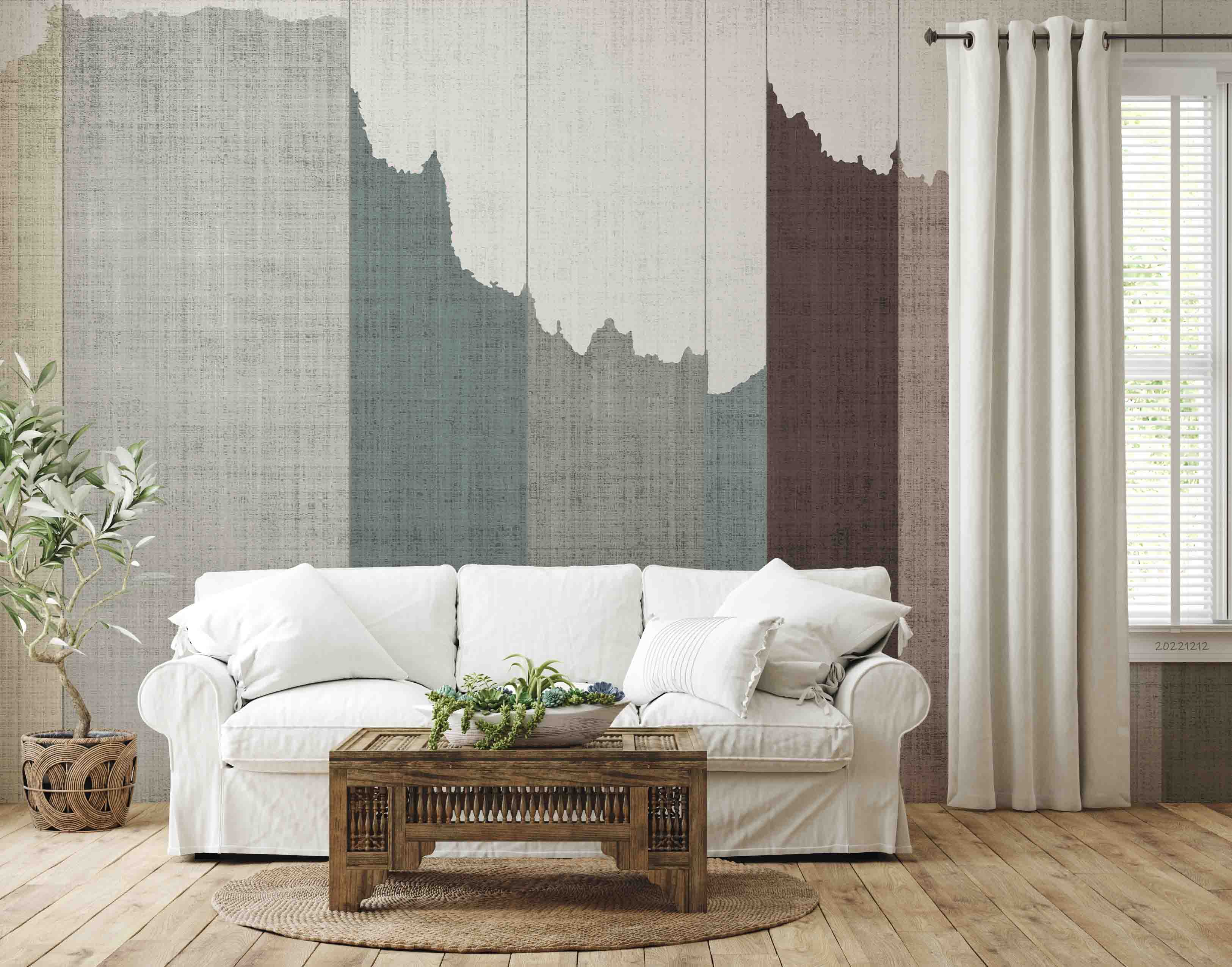 3D Vintage Smudged Knitting Background Wall Mural Wallpaper GD 1773- Jess Art Decoration