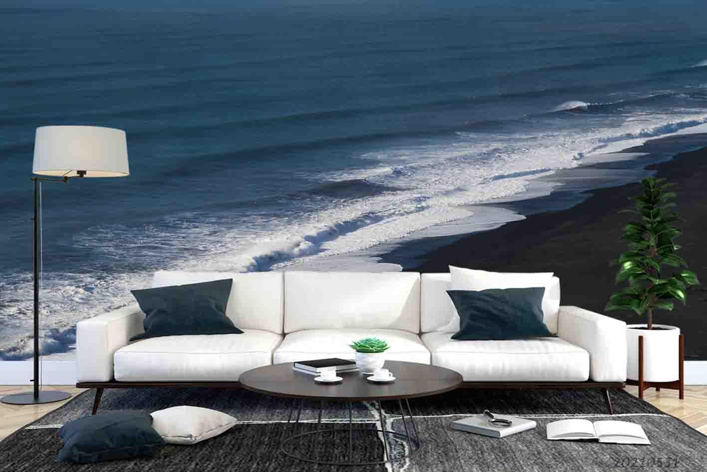 3D  Beach Surround Seaside Sunlight Wall  Mural Wallpaper SWW720- Jess Art Decoration