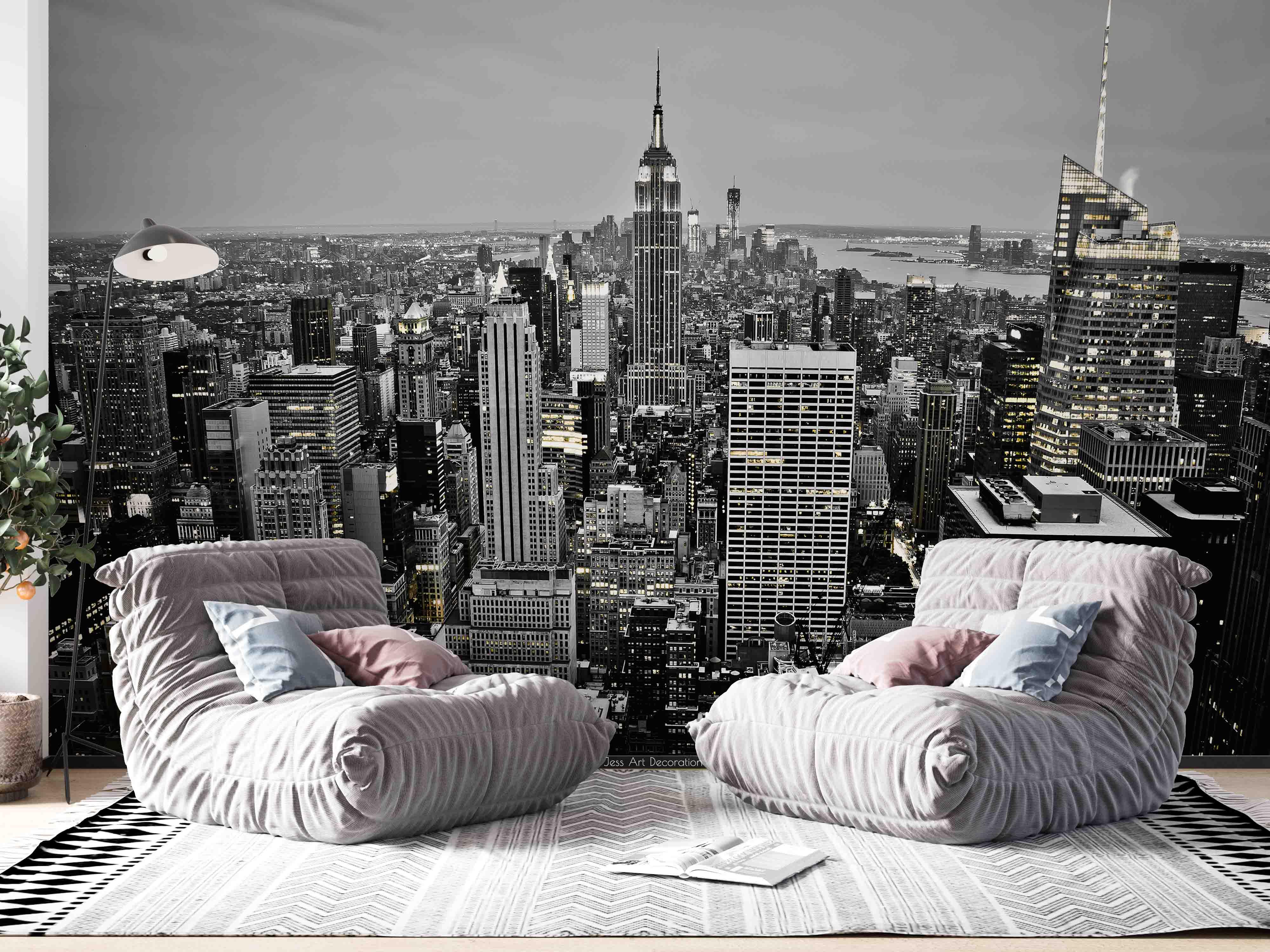 3D City Building Night View Landscape Wall Mural Wallpaper GD 2802- Jess Art Decoration
