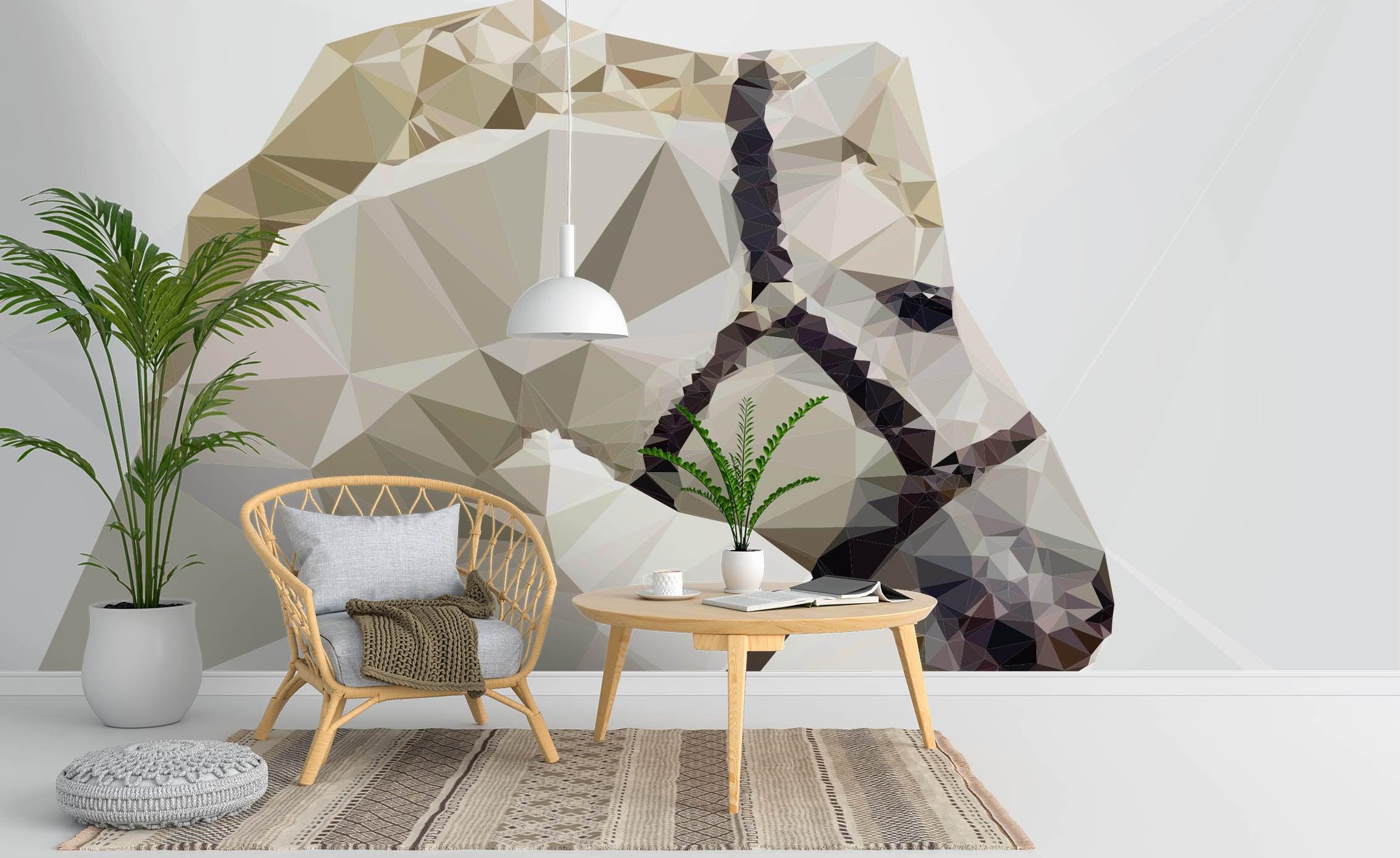 3D Abstract Geometry Irregular Horsee Wall Mural Wallpaper ZY D116- Jess Art Decoration