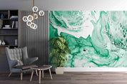 3D Green White Marble Texture Wall Mural Wallpaper GD 2889- Jess Art Decoration