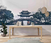 3D Chinese Architecture Landscape Wall Mural Wallpaper LQH 306- Jess Art Decoration
