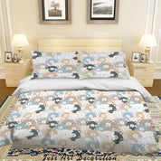 3D Cartoon Animal Bear Quilt Cover Set Bedding Set Duvet Cover Pillowcases WJ 6404- Jess Art Decoration