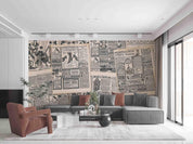 3D Vintage Newspaper Background Wall Mural Wallpaper GD 3774- Jess Art Decoration