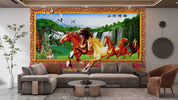 3D Chinese Style Landscape Horse Wall Mural Wallpaper SWW5126- Jess Art Decoration